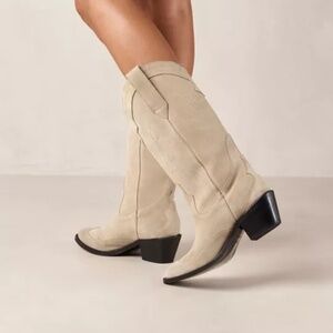 NWT Liberty Suede Beige Leather Boots